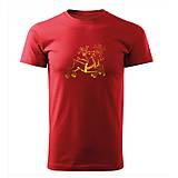Topy, tričká, tielka - Tričko Zvoniace soby (červené tričko) - 10057818_
