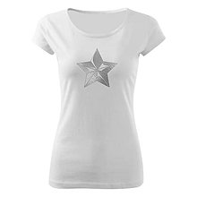 Topy, tričká, tielka - Tričko Hviezda (biele tričko) - 10055791_