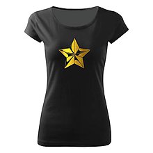 Topy, tričká, tielka - Tričko Hviezda (čierne tričko) - 10055802_