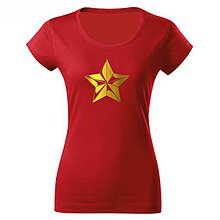 Topy, tričká, tielka - Tričko Hviezda (červené tričko) - 10055842_