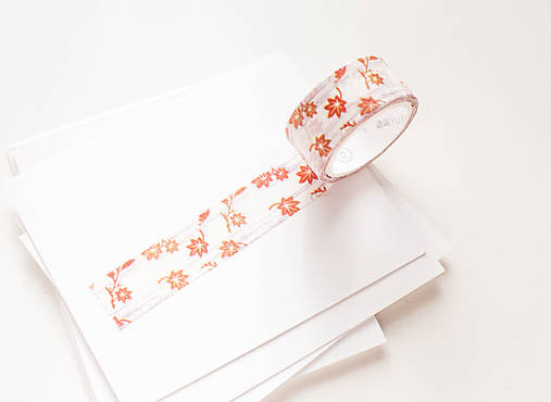 Papier - WASHI / papierová páska na tvorenie"javor" - 10055601_