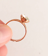 Prstene - Swarovski prsteň ružové zlato  - 10059699_