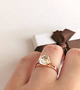 Prstene - Swarovski prsteň ružové zlato  - 10059700_
