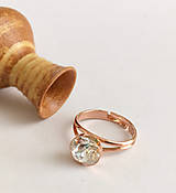 Prstene - Swarovski prsteň ružové zlato  - 10059701_
