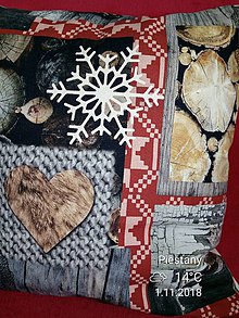 Úžitkový textil - Vianočný vankùšik - obliečka - 10058636_
