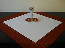 Úžitkový textil - Vianočný obrus  so štvorčekovým lemovaním - 10064170_