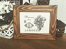 Starý rám s obrázkom “ Jardins “