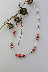 Náhrdelníky - prírodný koral červený náhrdelník luxusný - 10064803_