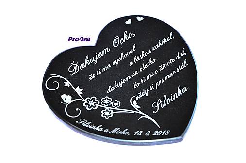 Tabuľky - Žulové srdiečko s gravírom podľa priania - 10063404_