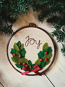 Dekorácie - Joy - vianočný venček - 10064968_