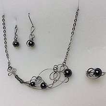 Sady šperkov - sada šperkov s čiernym hematitom - 10067610_