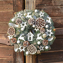 Dekorácie - Vianočný veniec na dvere - 10066340_