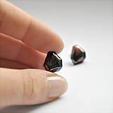 Náušnice - Náušnice černé Krystalix / perleťový vzhľad - 10070442_