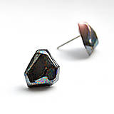 Náušnice - Náušnice černé Krystalix / perleťový vzhľad - 10070444_