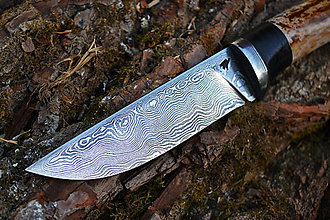 Nože - Damaškový nôž "Fínsky brat" - 10070676_