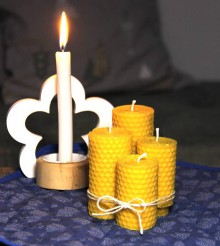 Sviečky - ADVENTNÉ sviečky z včelieho vosku (hrubšie) (v opise - Žltá) - 10076993_