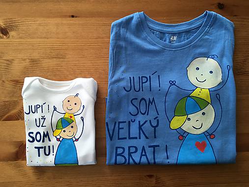 Súrodenecké duo tričiek pre veľkého brata a malého súrodenca 