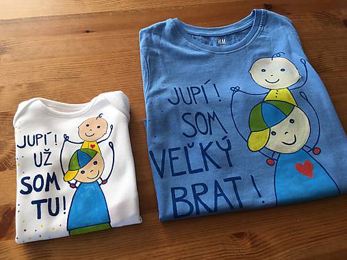 Súrodenecké duo tričiek pre veľkého brata a malého súrodenca 