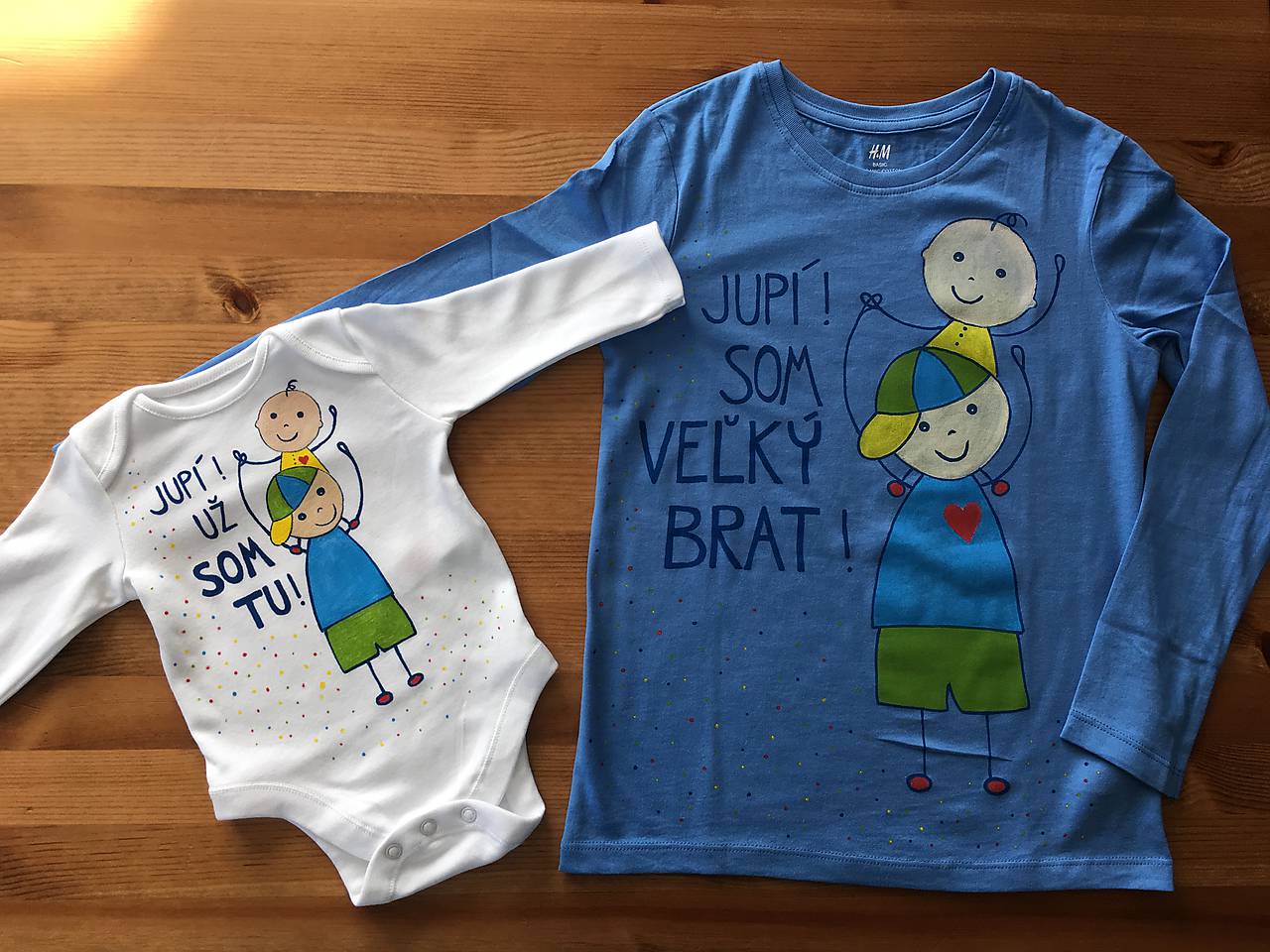 Súrodenecké duo tričiek pre veľkého brata a malého súrodenca 