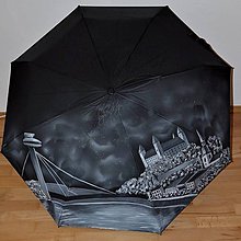 Iné doplnky - Ručne maľovaný dáždnik - Bratislava - 10075989_