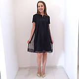 Šaty - Čierne čipkové šaty - 10080985_
