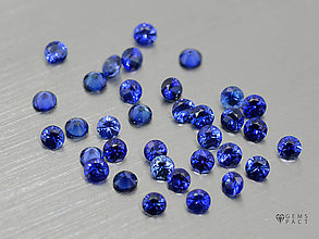 Minerály - ZAFÍR prírodný modrý okrúhly 2,3 mm DIFÚZIA - 10082564_