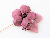 Bordová vínová kvetinová brošňa pin 