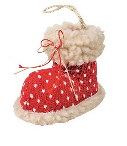 Iný materiál - Papučka textilná na zavesenie 5cm - 10081873_