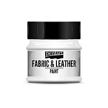 Farby-laky - Farba na textil a kožu, 50 ml, Pentart (biela) - 10087025_