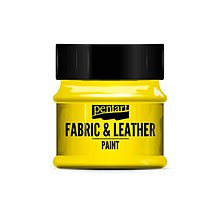 Farby-laky - Farba na textil a kožu, 50 ml, Pentart (žltá) - 10087111_