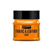 Farby-laky - Farba na textil a kožu, 50 ml, Pentart (oranžová) - 10087608_
