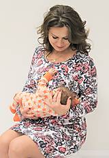 Oblečenie na dojčenie - 3v1 dojčiace TEPLÉ šaty, dlhy rukáv, veľ. XS - M - 10085511_
