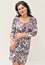 Oblečenie na dojčenie - 3v1 dojčiace TEPLÉ šaty, 3/4 rukáv, veľ. L-XL - 10085514_