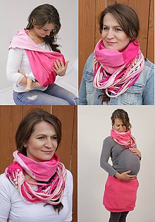 Oblečenie na dojčenie - DOJČIACI ŠÁL - ružová - 10085604_