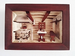 Obrazy - Obraz drevený 3D "Kuchynka" malá - 10086460_