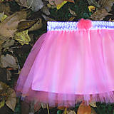 Detské oblečenie - Dětská růžová tylová sukně s bílou podšívkou - 10086725_