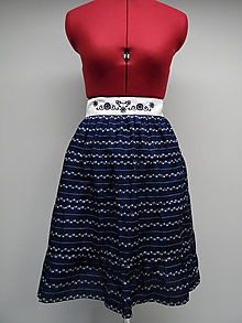 Sukne - 001 - Dámska modrotlačová sukňa 42 - 10088504_