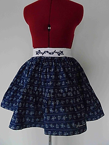 Sukne - 003 Dámska modrotlačová sukňa 38 - 10089713_