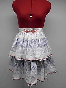 Sukne - 009 - Dámska modrotlačová sukňa 42 - 10089789_