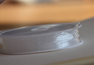 Galantéria - Elastická šnúrka transparentná 1mm, 1.50€/4metra - 10089068_