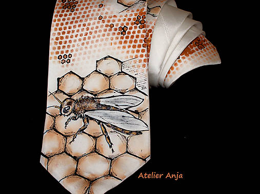 Hodvábna kravata pre včelára