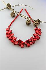 Náhrdelníky - koral náhrdelník luxusný - prírodný červený koral - 10090401_