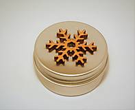 Sviečky - Sviečka v kovovej dóze s vianočným motívom (snehuliačik) - 10090378_
