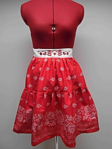 Sukne - 022 - Dámska modrotlačová sukňa 40 - 10092256_