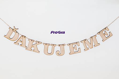 Dekorácie - Girlanda - ĎAKUJEME - 10098609_