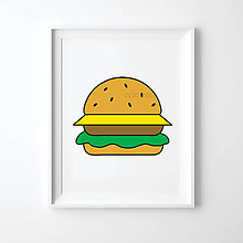 Grafika - Minimalistické grafiky (hamburgerík) - 10096058_