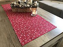 Úžitkový textil - Vianočné štóly červeno - zelený vzor  140 x 40 cm  (40 x140 cm bordovo červená  - Bordová) - 10101121_