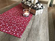 Úžitkový textil - Vianočné štóly červeno - zelený vzor  140 x 40 cm  (40 x140 cm bordovo červená  - Bordová) - 10101122_