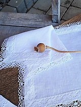 Úžitkový textil - Ľanový obrúsok Linen Ecstasy White - 10102556_