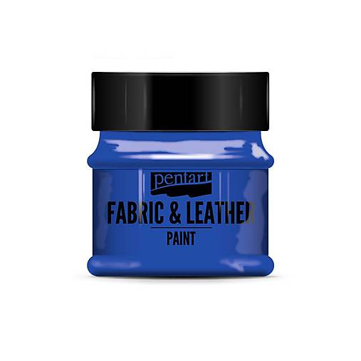 AKCIA! Farba na textil a kožu, 50 ml, Pentart, pôvod. cena 3,90€ (modrá)